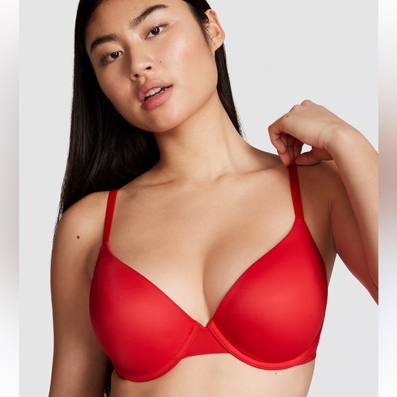 PINK | Red everywhere push up bra - Picture 1 of 5